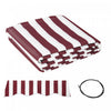 Outsunny 11' X 10' Retractable Awning Fabric Replacement Outdoor Sunshade Canopy Awning Cover, Uv Protection, Red And White