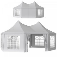 Outsunny 16' x 22' High Peak Octagonal Event Party Tent for Parties