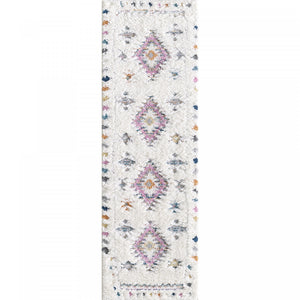 Lola Diamond Shag Area Rug - 2'7