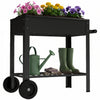 Outsunny Metal Raised Garden Bed, Elevated Planter Box with 2 Wheels