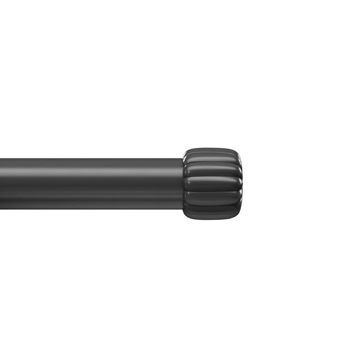 Umbra Cleo Matte Black Expandable 1\" Curtain Rod - 66\"-120\" 