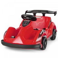 6v Battery Powered Go Kart Kids Ride On 4 Wheel Racer Rc W/ Bumper & Music Red