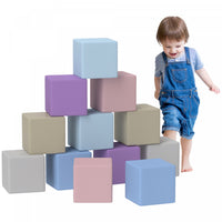 Soozier 12 Piece Foam Blocks, Soft Play Equipment For Kids, Climbing Toys For Toddlers, Safe Play St