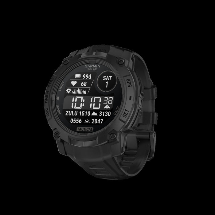 Garmin Instinct 3 50mm - Solar Tactical, Black, Gps, Led Flashlight, Mil-std-810, Unlimited Battery