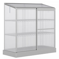 Outsunny 2 Tier Aluminum Cold Frame Greenhouse With Openable Top