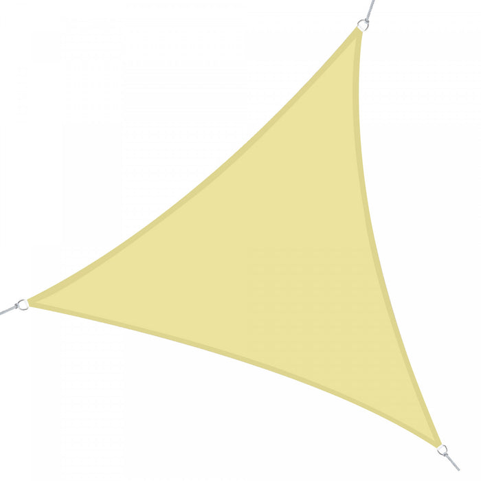 Outsunny Triangle 13x13x13ft Sun Sail Shade Garden Uv Block Sunshade Outdoor Canopy Patio Lawn Shelter Sand