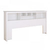 King Bookcase Headboard - White