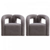 Darian Modern Boucle Lounge Chair in Gray - Set of 2