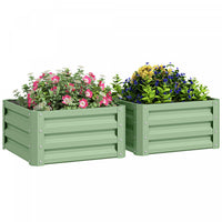 Outsunny 2' X 2' X 1' 2-pieces Raised Garden Bed, Light Green