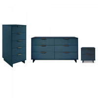 Granville Modern 3-Piece Dresser Set in Midnight Blue 
