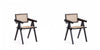 Hamlet Industry Chic Wood Armchair in Black and Natural - Set of 2 Dining Chair