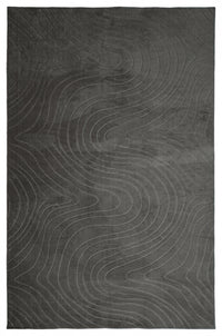 Somos Contemporary Charcoal Washable Rug 5'0
