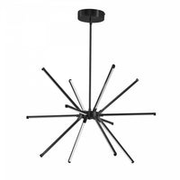 Dainolite Array LED Chandelier 32w Matte Black White Acrylic Diffuser Lamp