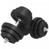 Soozier 2 x 44lbs Adjustable Dumbbell Set Weight Fitness Home Gym Exercise