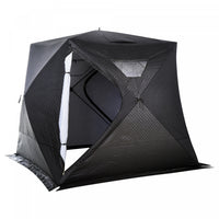 Outsunny 4-person Insulated Ice Fishing Tent, Portable Ice Fishing Shelter With Ventilation Windows,