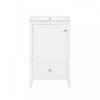 Puret 20 Inch Single Sink Bathroom Vanity with Door Shelf and Pull-Out Drawer, White | Puret Meuble-Lavabo Simple 20 po avec Etagere de Porte et Tiroir Coulissant, Blanc