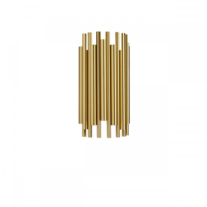 Dainolite Weslyn 2 Light Wall Sconce Short-Aged Brass Lamp