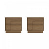 Horizon Modern 22\" Nightstand in Maple (2-Drawer) - Set of 2