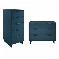 Granville Modern 2-Piece Dresser Set in Midnight Blue 