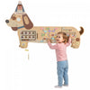 Qaba Dachshund Activity Wall Busy Board, Wooden Montessori Sensory Toys for 1.5-6 Y, Interactive Learning Activity Center for Playroom Nursery, Educational Toys for Toddler