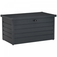 Outsunny Steel Deck Box, 68 Gallon Large Outdoor Storage Container With Lock For Pool Toys, Garden T