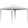 Outsunny 9' X 9' Party Tent Portable Gazebo Canopy For Weddings Parties Outdoor Sunshade With Dressed Legs, White