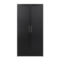 Elite Accent Storage Cabinet with Panel Doors & 3 Shelves - Black