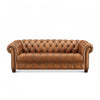 Hydeline York Leather Sofa - Brown