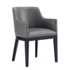 Manhattan Comfort Gansevoort Modern Faux Leather Dining Chair - Pebble Grey