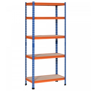 Homcom 5-tier Storage Shelf Rack With Adjustable Shelves