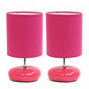 Simple Designs Stonies 2-Piece Table Lamp Set - Pink