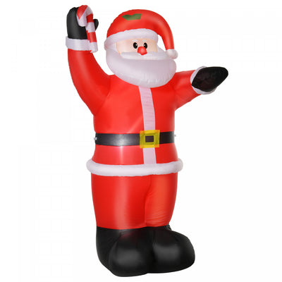 Homcom 8ft Santa Claus Inflatable Christmas Decoration|Homcom Pere Noel Gonflable