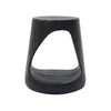 Elio 16.75\" Rustic Hollow Tree-Stump MGO Accent Table, Pet-Friendly Indoor Side Table, Black