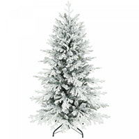 HOMCOM 5ft Christmas Tree, Full Flocked Pine Tree, Easy Assembly