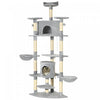 Pawhut 79\" Cat Tree Multi-level With Two Condos, Kitty Tower With Scratching Posts, Two Hammocks, Perches, Interactive Toys, Dark Gray