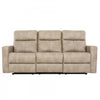 Denton 81 in. Faux Leather Manual Reclining Sofa - Taupe