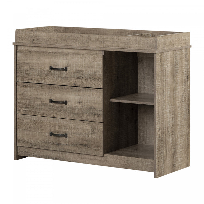 Tassio 3-drawer Changing Table - Weathered Oak 