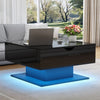 Ethan Coffee Table with Lift-Top and LED Lights,Black