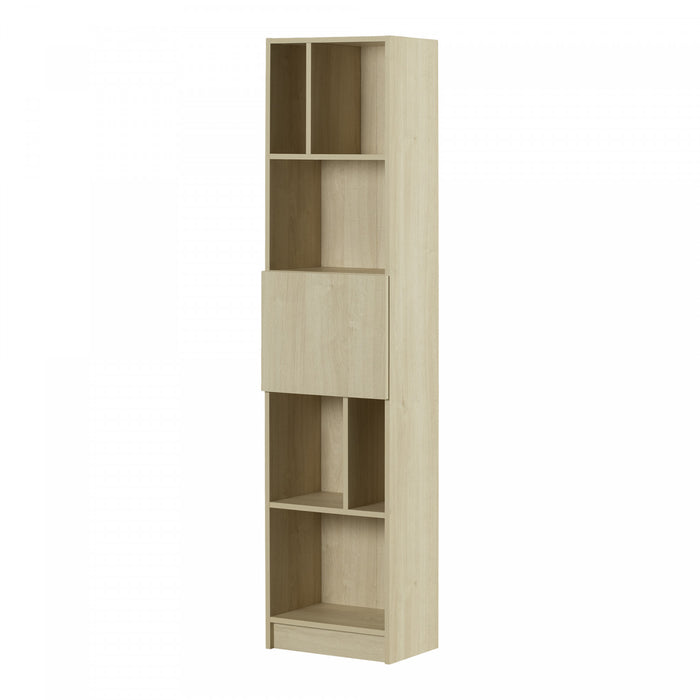Liora 5-shelf Narrow Bookcase - Bleached Oak 