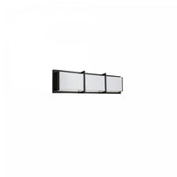 Dainolite Winston Vanity Light 15w Matte Black Light White Acrylic Diffuser Lamp