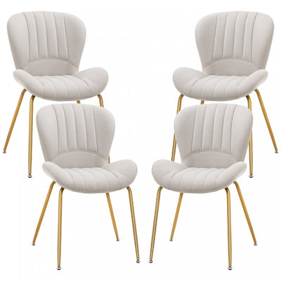 HOMCOM Dining Chairs Set of 4 with Cushioned Backrest