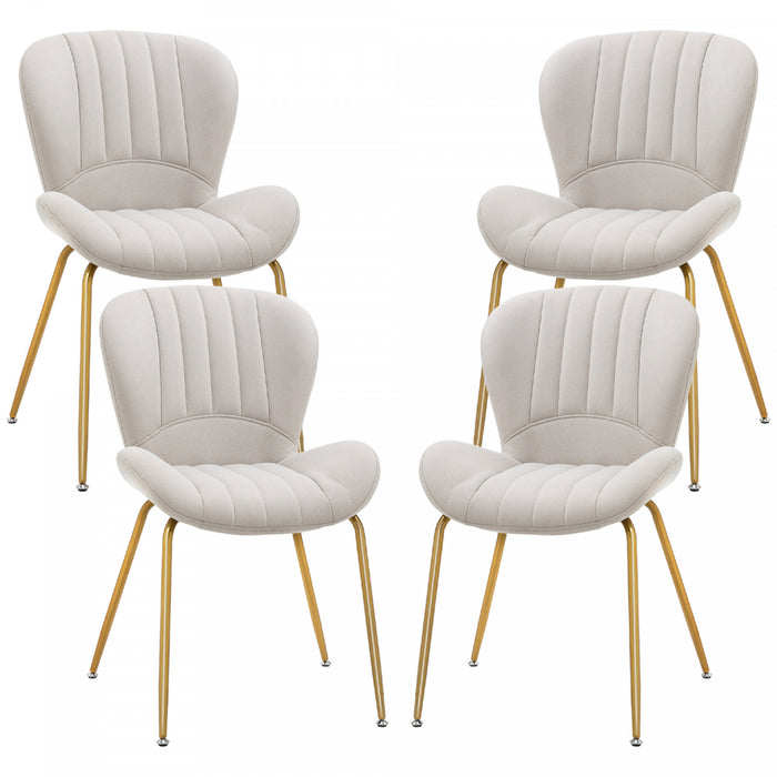 HOMCOM Dining Chairs Set of 4 with Cushioned Backrest