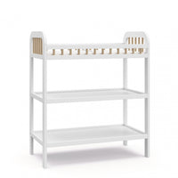 Storkcraft Pasadena Changing Table with Water-Resistant Changing Pad - White/Driftwood 