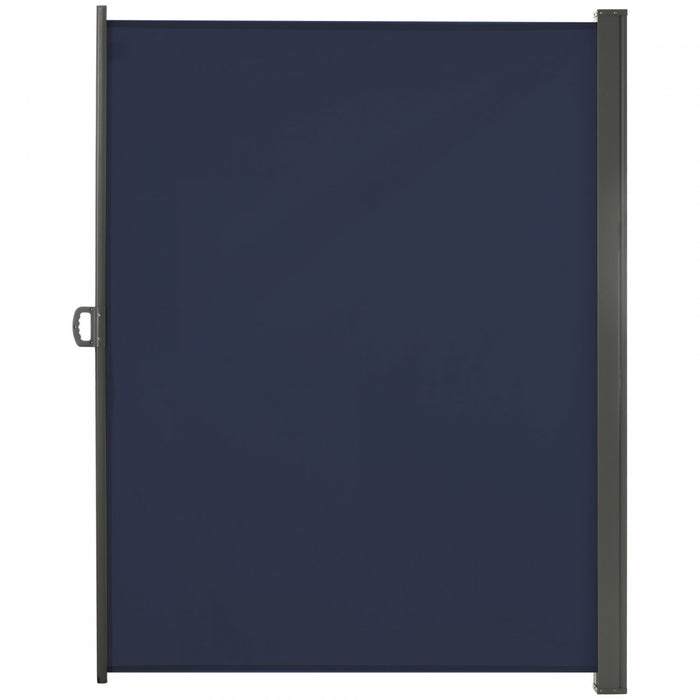 Outsunny 118\" X 79\" Retractable Side Awning Patio Outdoor Folding Privacy Screen With Resistance To Uv Rays & Wind, Dark Blue