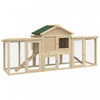 Pawhut 80\" Chicken Coop, Wooden Hen House Large Rabbit Hutch Poultry Cage Pen With Nesting Box, Run, Ramp, Drawer, For Outdoor Backyard Garden