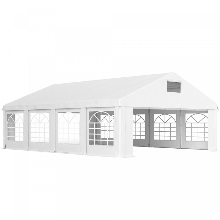 Outsunny 19.6' X 26' Party Tent Or Carport With 8 Windows And Vents