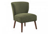 Monarch Specialties - Accent Chair, 33" H, Upholstered, Living Room, Bedroom, Green Fabric, Walnut Wood Legs | Monarch Specialties - Chaise D'Appoint, 33"H, Rembourre, Salon, Chambre A Coucher, Vert, Pieds Bois De Noyer