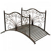 Outsunny 4ft Metal Garden Bridge Decorative Arc Bridge With Guardrails Black Bronze