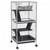 Pawhut 4-tier Rolling Small Animal Cage, Deluxe Guinea Pig Cage, Ferret Cage For Mink Chinchilla Kitten Rabbit, Small Pet Play House With Hammock Platform, Ramp, Removable Tray, Light Grey
