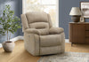 Large Upholstered Power Reclining Chair, Usb Ports Included, Beige Fabric, Transitional Recliner